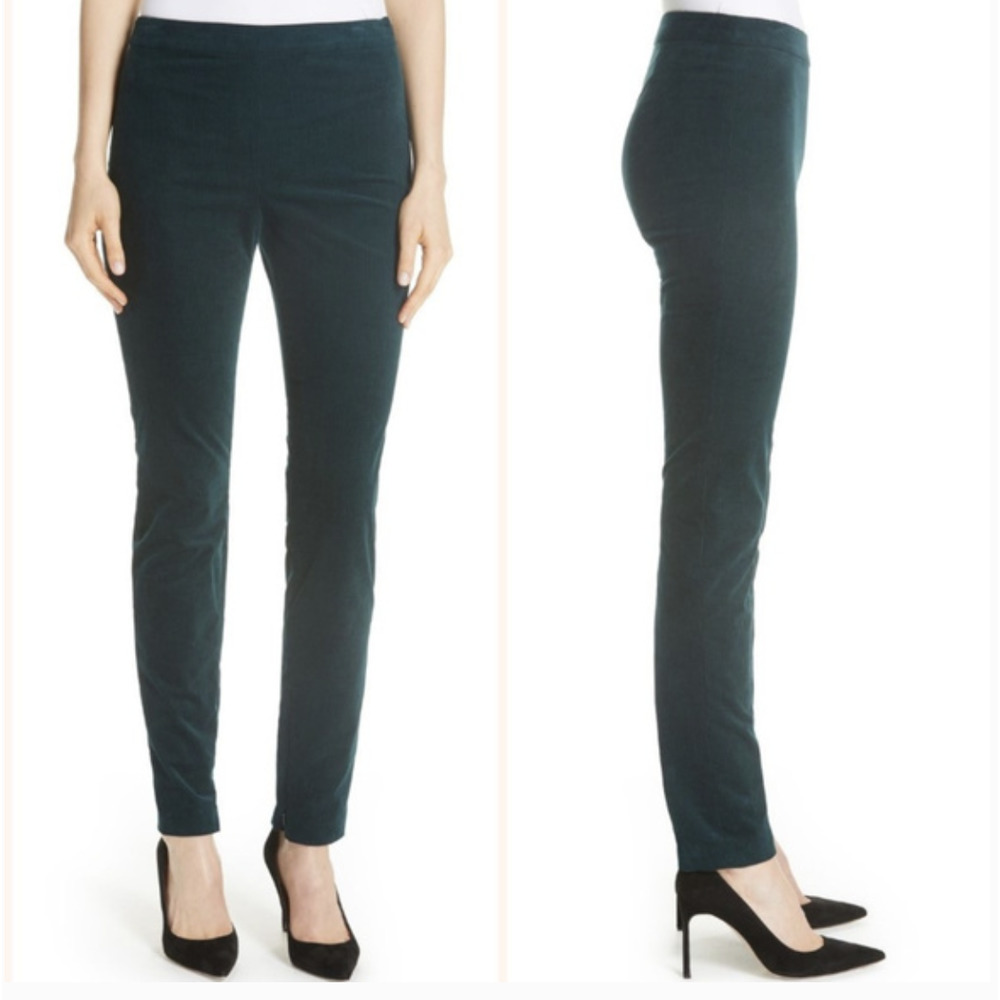 THEORY Oslo Corduroy Pants Leggings in Green Size 2